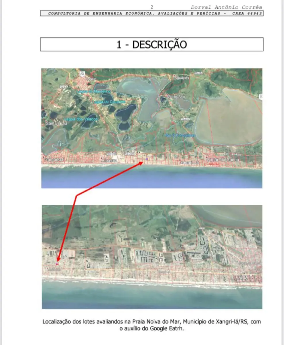 LOTE 002 - lote 3 da quadra K-7, na Praia Noiva do Mar, distrito de Capão da Canoa, mun.de Osório