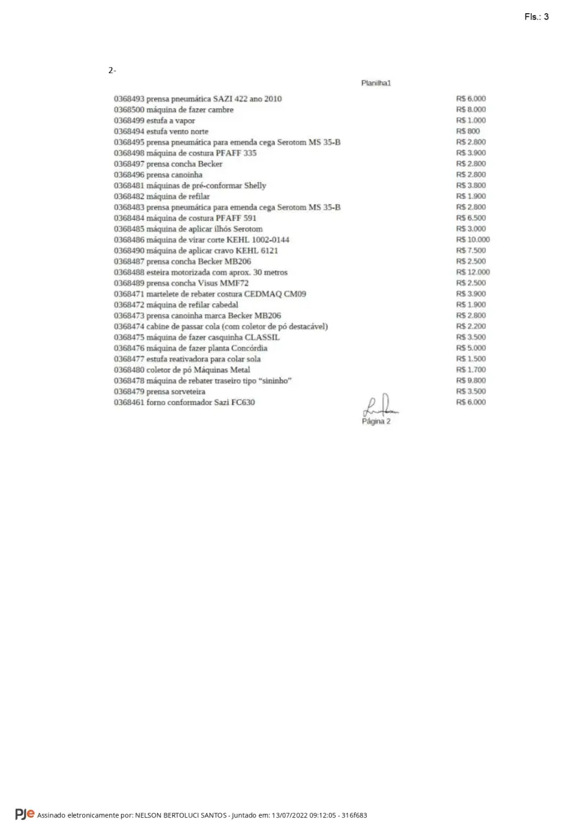 LOTE 000 - Maquinas de calçados