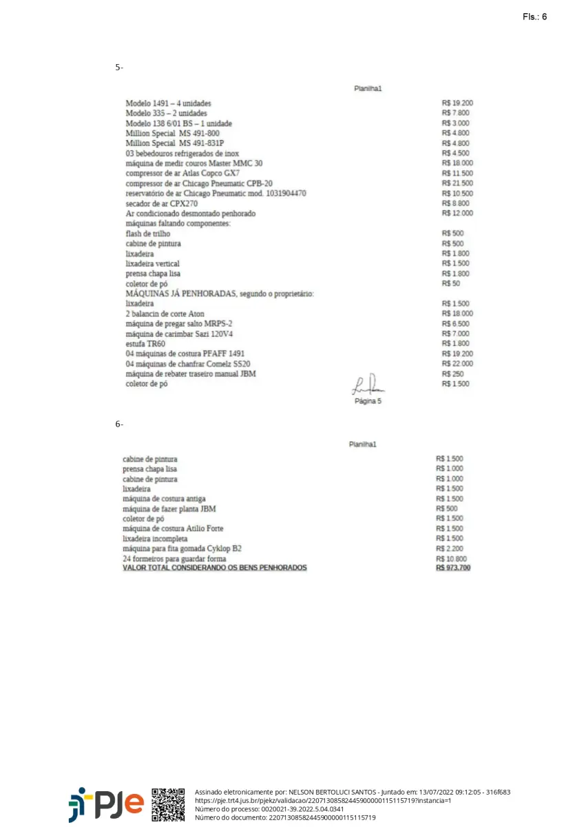 LOTE 000 - Maquinas de calçados