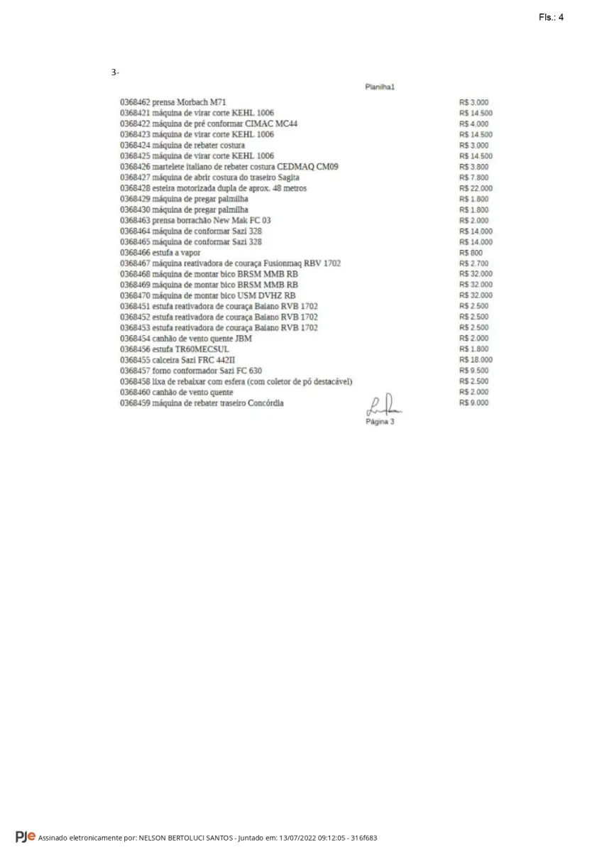 LOTE 000 - Maquinas de calçados