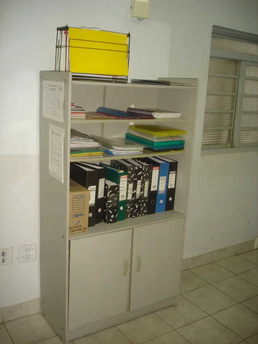 LOTE 016 - armário com 2 portas de abrir e 3 prateleiras