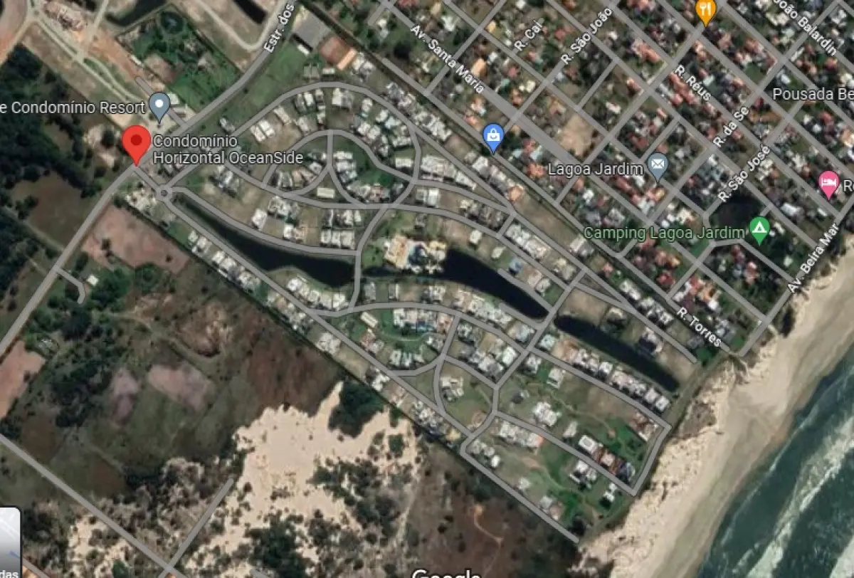 LOTE 002 - Os direitos e ações sobre o terreno urbano, sem benfeitorias, no Cond. Horizontal Ocean Side área real privativa de 480m2