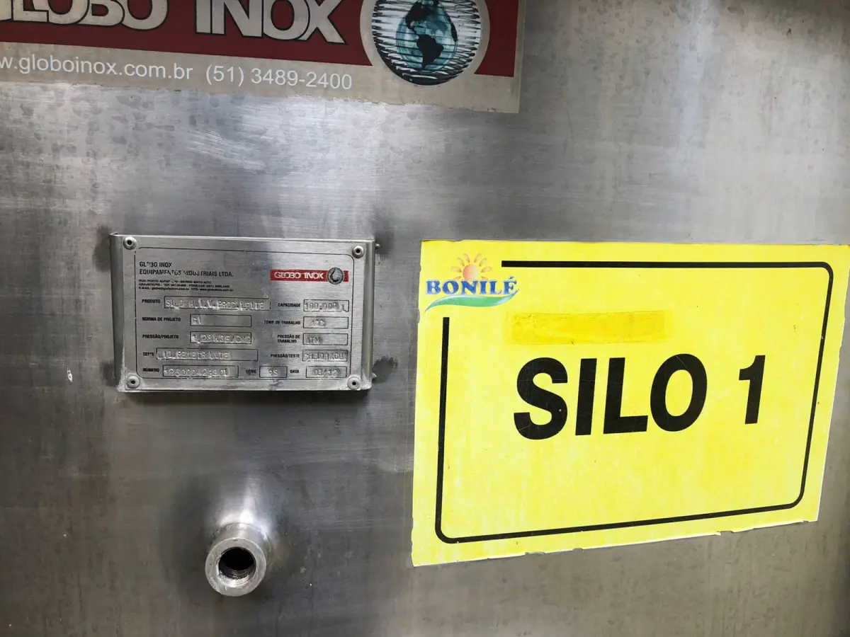 LOTE 000 - SILOS DE INOX – CALDEIRAS – TANQUES 100MIL L – BALANÇA RODOVIÁRIA – RESERVATÓRIO DE ÁGUA – UNO MILLE 95/96