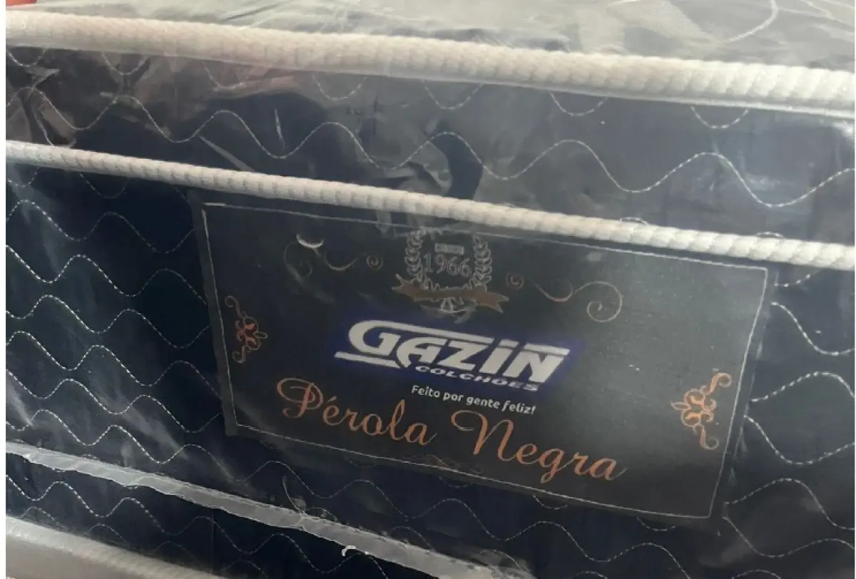 LOTE 002 - 01 colchão Gazin Mola Pérola Negra; 183 molas/m2; 2.0 mm; 120 kg/m2