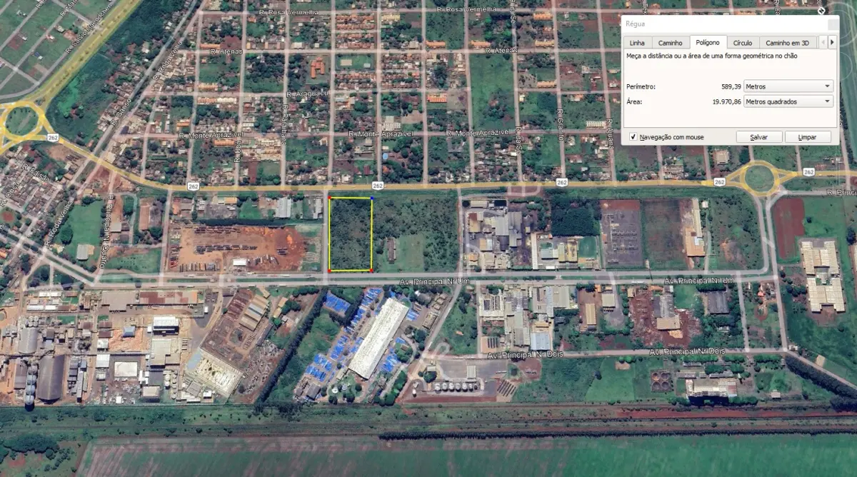 LOTE 000 - O terreno Gleba 7-A, situada no Núcleo Industrial de Campo Grande/Mato Grosso do Sul, qui-lometro 10 da BR-262, com a área de 19.998,00 metros quadrados