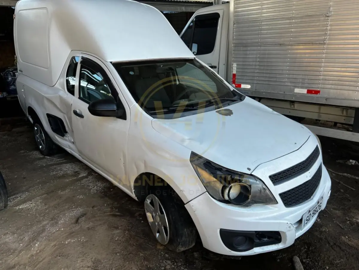 LOTE 002 - GM - Chevrolet – Montana LS 1.4 Econoflex 8V 2p, fabricação/modelo 2011/2012, cor: branca (sem chave)