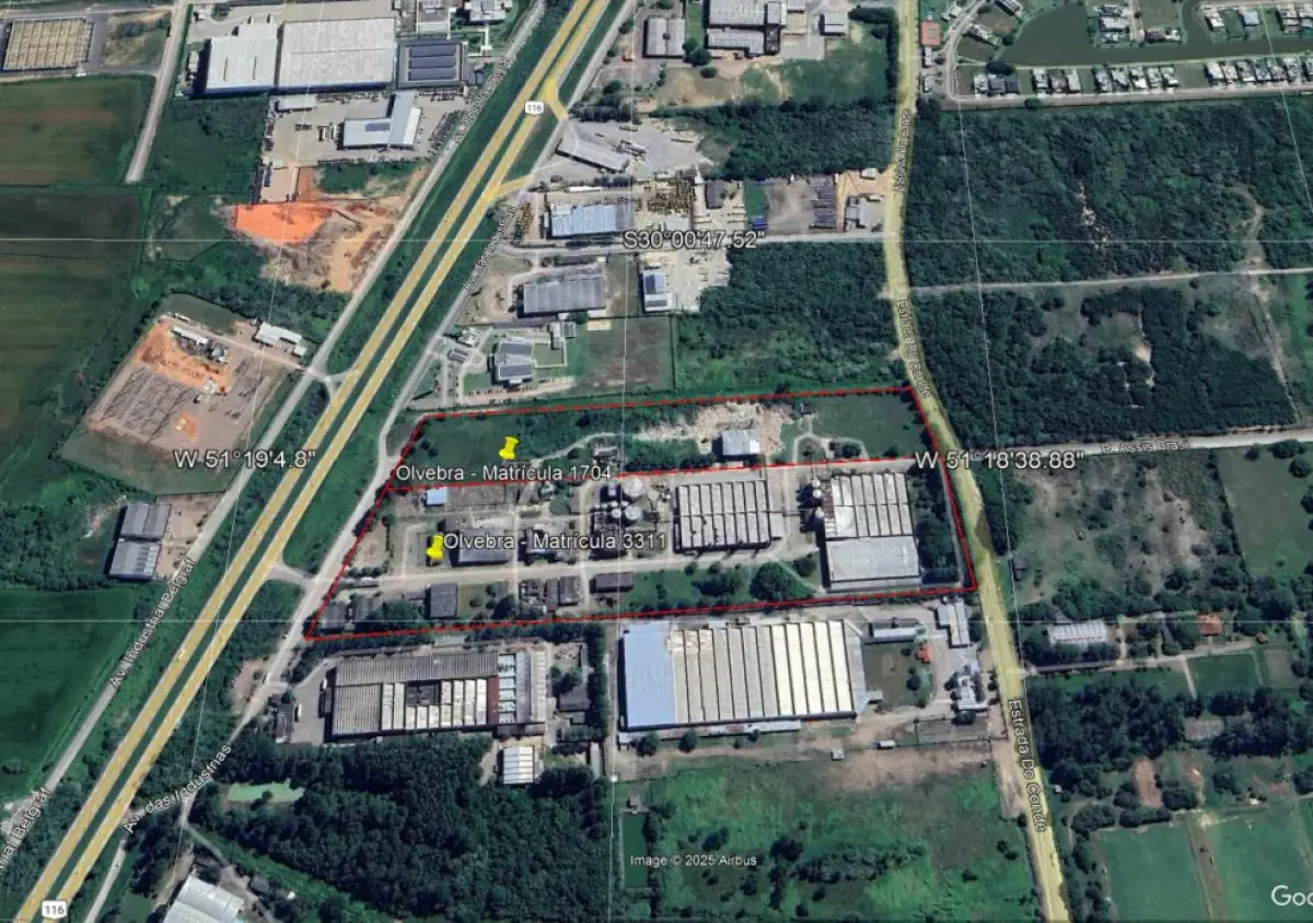 LOTE 001 - Uma área de terras com 39.353,50m², localizada na Estrada BR-116, zona urbana desta cidade de Eldorado do Sul/RS Uma fração de terras, situada à margem da BR-116, no distrito de Flor do Conde, na zona de expansão urbana deste município de Guaíba