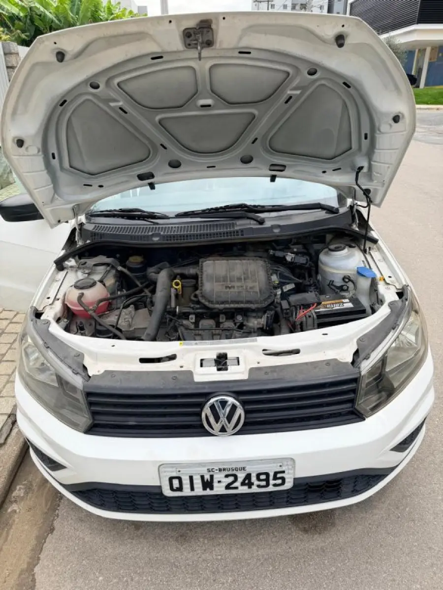 LOTE 000 - VolksWagen Gol 1.0 Flex 12V 5p, branca, fabricação/modelo 2018/2019