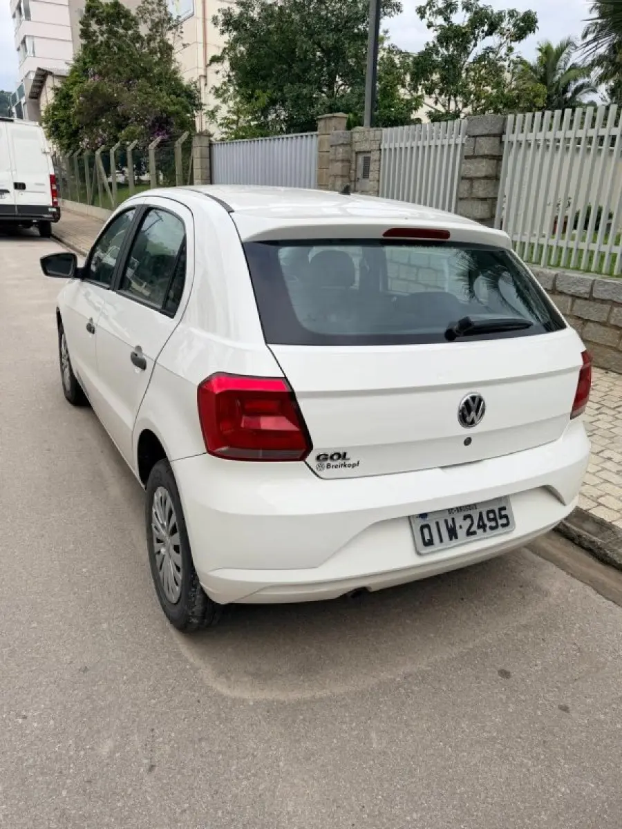 LOTE 000 - VolksWagen Gol 1.0 Flex 12V 5p, branca, fabricação/modelo 2018/2019