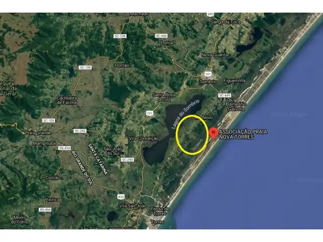 Leilão de direitos e ações sobre imóveis na praia de Nova Torres, Balneário Gaivota/SC