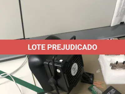 LOTE 305 - Antenas, cpu, modem, equipamento de teste, lupa, monitor teclado, mouse, exaustor