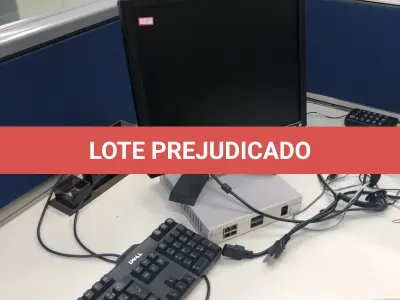 LOTE 150 - Monitor, teclado e modem 