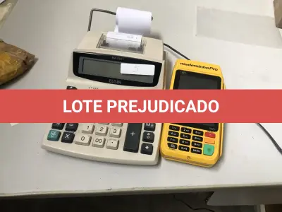LOTE 005 - maquina calculadora, maquina de cartão moderininha pro