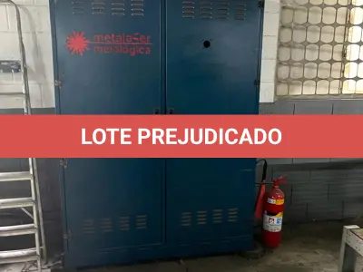 LOTE 125 - armario metalico azul Metalser 2 portas
