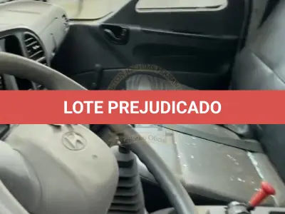 LOTE 010 - Caminhão Hyundai/HD 80, fabricação/modelo 2021/2022, diesel, cor branca, carroceria fechada (sem chave)