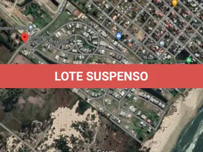 LOTE 001 - Os direitos e ações sobre o terreno urbano, sem benfeitorias, no Cond. Horizontal Ocean Side, c/área real privativa de 480m2