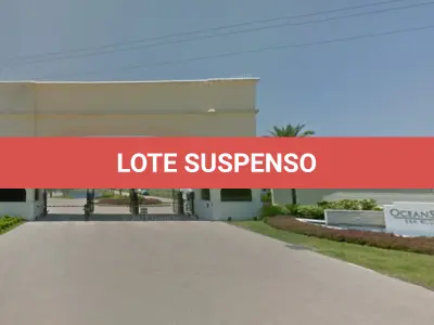 LOTE 001 - Os direitos e ações sobre o terreno urbano, sem benfeitorias, no Cond. Horizontal Ocean Side, c/área real privativa de 480m2