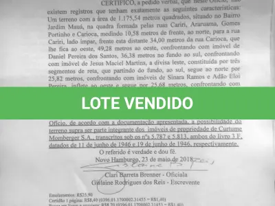 LOTE  - Terreno de 1175m² no centro de Novo Hamburgo