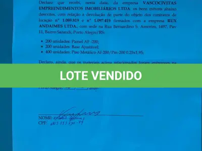 LOTE  - Leilão de andaimes