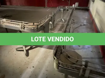 LOTE 035 - 01 Conjunto de Esteira transportadora de caixa de leite – Corrente nylon