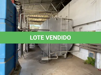 LOTE 006 - 01 Tanque horizontal de aço inox (armazenagem leite resfriado) 20.000 litros