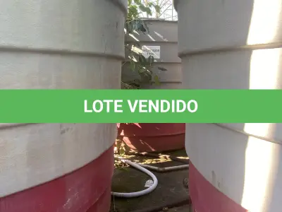 LOTE 045 - lote de 6 tanques  fibra diversos tamanhos, linha de decantação de residuos, tratamento de efluentes ETE