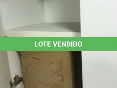 LOTE 046 - Lote com guilhotina, esmerilhadeiras, serras, parafusos, banquetas, manequim, catalogos, cortinas, fitas de borda, serra circular, lixadeiras, engraxadeira, cones, cintas, catracas, vaso, cintos alpinista, prateleira, balcão, armarios, silicones, soprador de calor, etc 
