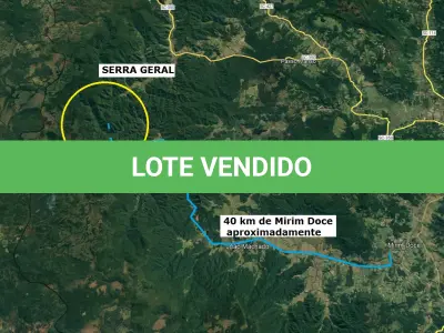 LOTE  - 100ha EM MIRIM DOCE – FAZENDA SERRA VELHA – ÁGUA CLARA