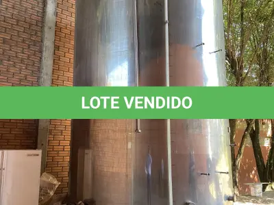 LOTE 001 - Tanques de extração de cor – Sistema de filtro à vácuo – Sistema de centrífuga e extração de óleo- Tanques de concentração – Câmara frigorífica – Tanque reservatório – etc