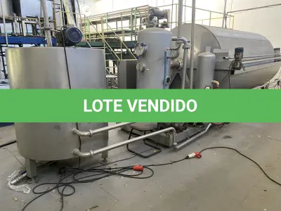 LOTE 001 - Tanques de extração de cor – Sistema de filtro à vácuo – Sistema de centrífuga e extração de óleo- Tanques de concentração – Câmara frigorífica – Tanque reservatório – etc