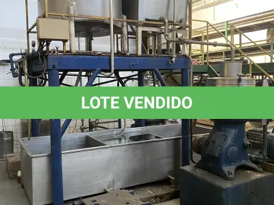 LOTE 001 - Tanques de extração de cor – Sistema de filtro à vácuo – Sistema de centrífuga e extração de óleo- Tanques de concentração – Câmara frigorífica – Tanque reservatório – etc