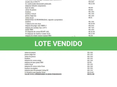 LOTE 000 - Maquinas de calçados