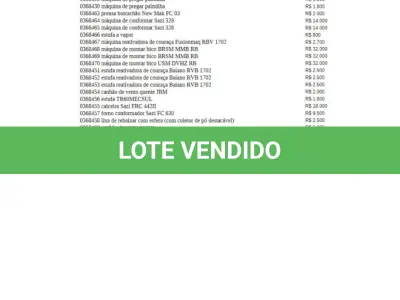 LOTE 000 - Maquinas de calçados