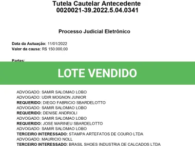 LOTE 000 - Maquinas de calçados