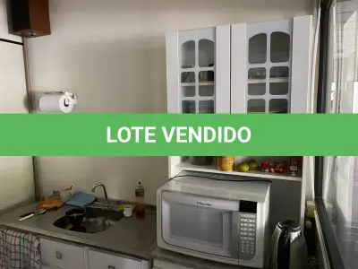 LOTE 508 - Pia, armario 2 portas, forno microndas, jarra eletrica, prateleira 