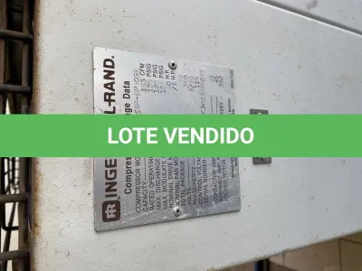 LOTE 431 - compressor de ar parafuso Ingersoll Rand 