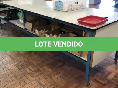 LOTE 233 - mesa grande com rodas
