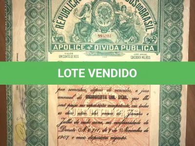 LOTE 000 - TÍTULOS DE DÍVIDA PÚBLICA – TÍTULO DE REAPARELHAMENTO DA ELETROBRAS – APÓLICES DE DÍVIDA PÚBLICA - RELÍQUIAS