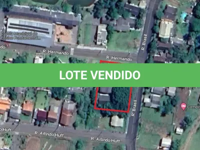 LOTE 004 - Rua Brasil nº 3253 esquina com a Rua Hernando, Linha Café, Tres Coroas. Localizado um pavilhão com aproximadamente 280m2 construídos em alvenaria