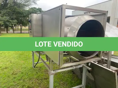 LOTE 072 - Lote de fornos de aplicação de cobertura e sabor , em inox, estado de sucata, tacho em inox, esteiras usadas, etc. Em Ijuí/RS