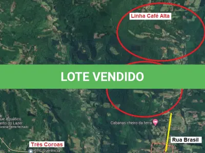 LOTE 002 - O terreno rural c/área de 147.394m2, em Linha Café, Três Coroas
