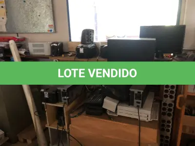 LOTE 027 - "LOTE DE INFORMÁTICA: TECLADOS, 2 CPUs, 1 FAX, 4 ESTABILIZADORES,3 NOBREAKS, 2 MONITORES, ETC."