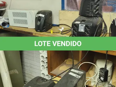 LOTE 027 - "LOTE DE INFORMÁTICA: TECLADOS, 2 CPUs, 1 FAX, 4 ESTABILIZADORES,3 NOBREAKS, 2 MONITORES, ETC."