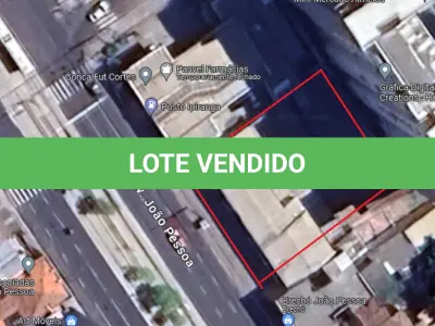 LOTE 000 - Um terreno de forma retangular, à avenida João Pessoa medindo 30,45m de frente, ao oeste à mesma avenida, por 35,00m