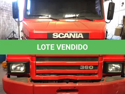 LOTE 005 - "CAMINHÃO SCANIA T113H 4X2, ANO 1997/1998, VERMELHO, PLACAS IHA8958