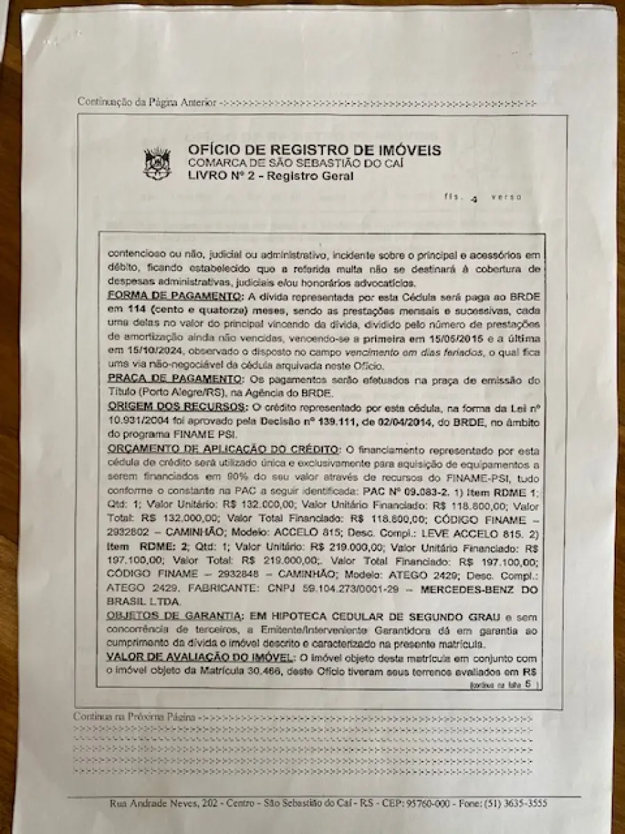LOTE 001 - Imóvel urbano com área de 632,20 m2, Consta averbada a área de 587,53 m2, para fins comerciais