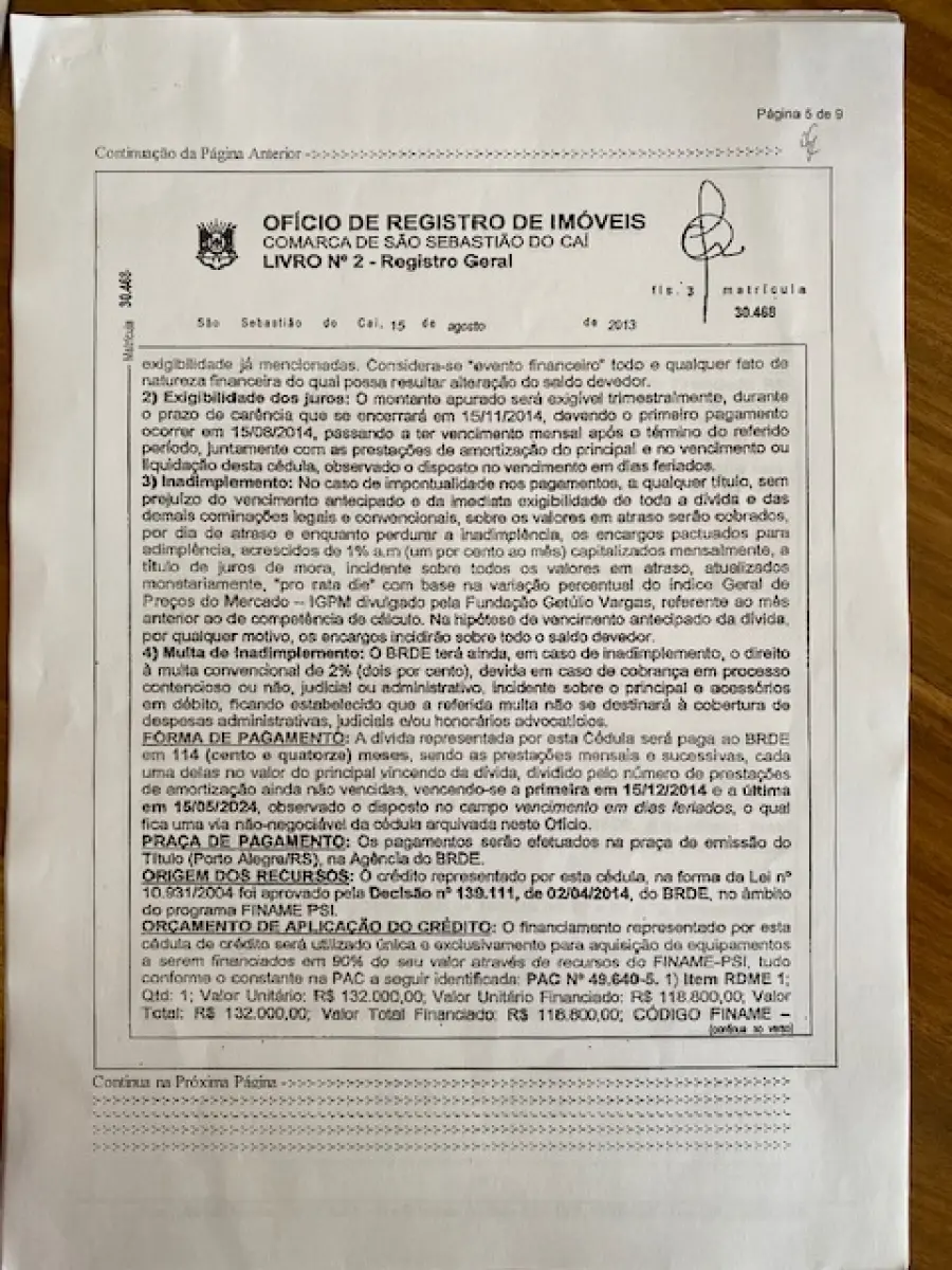 LOTE 001 - Imóvel urbano com área de 632,20 m2, Consta averbada a área de 587,53 m2, para fins comerciais