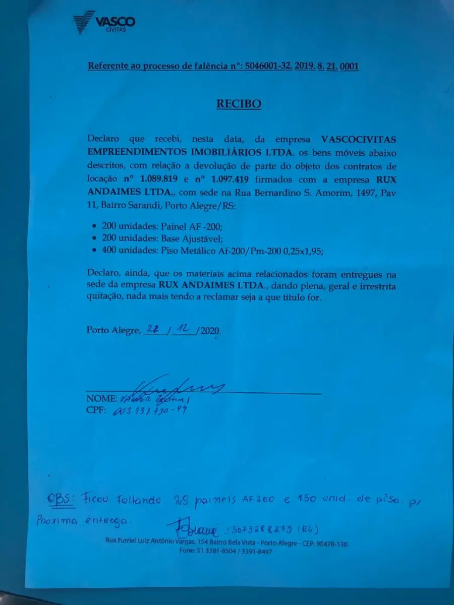 LOTE  - Leilão de andaimes