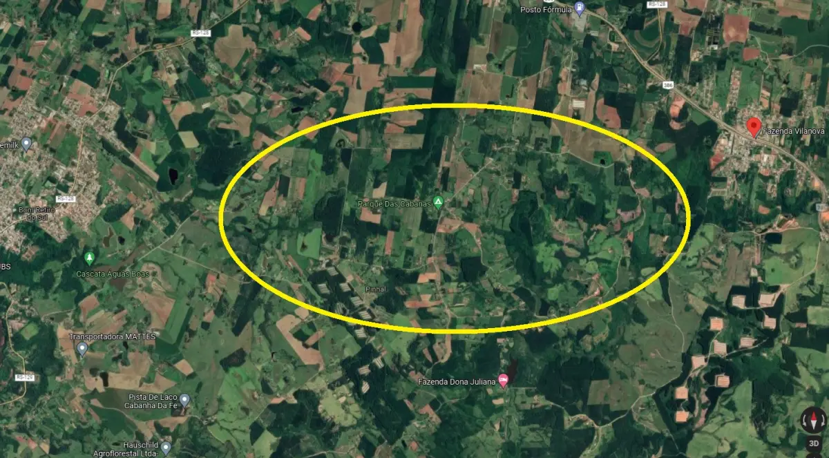 LOTE  - ÁREA DE 6.195m2  SÍTIO ANAUAN – CHÁCARA CHIMARRÃO - FAZENDA VILA NOVA/RS