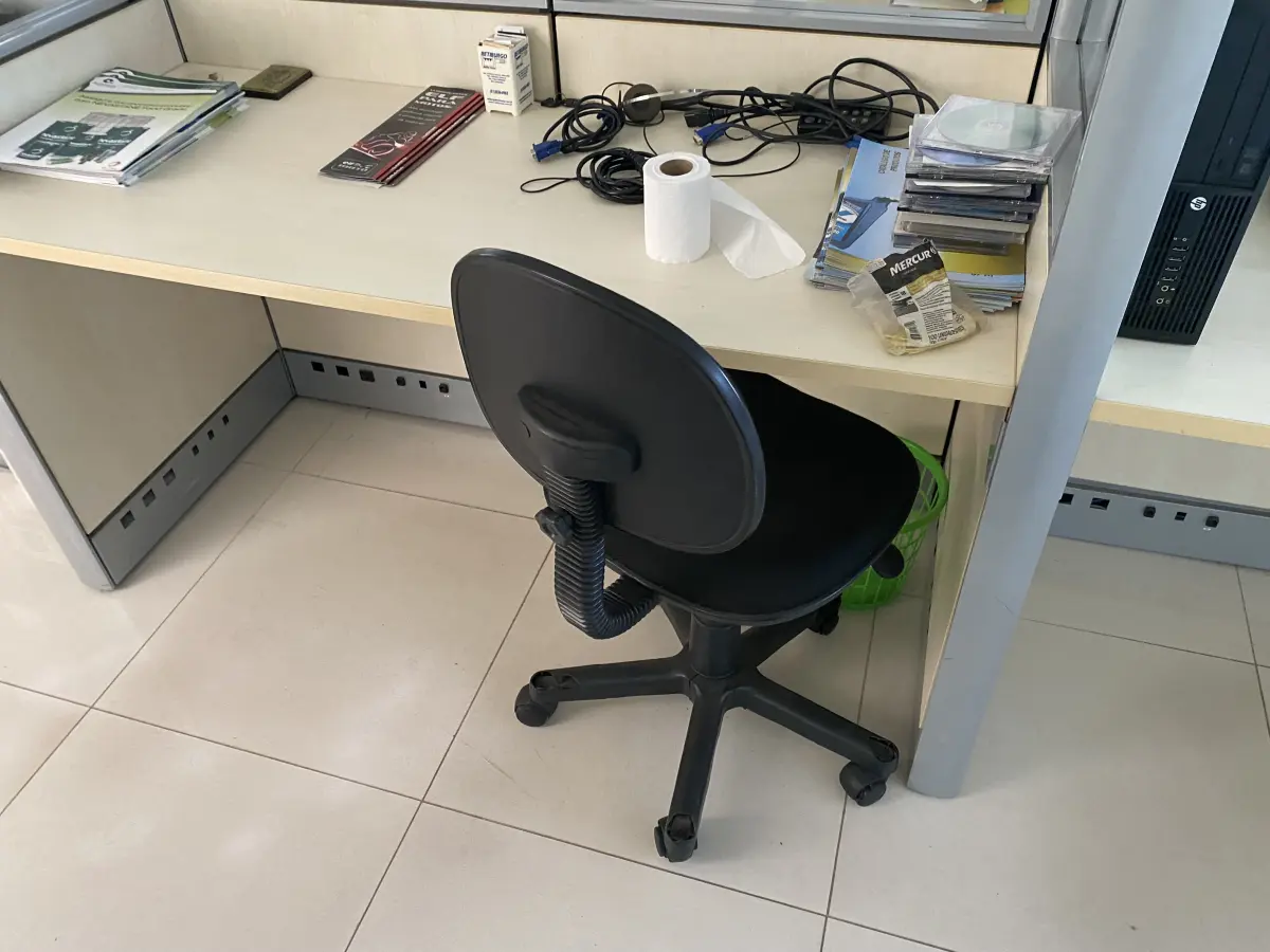 LOTE 10 - MÓVEIS EQUIPAMENTOS - vários itens junto ao prédio